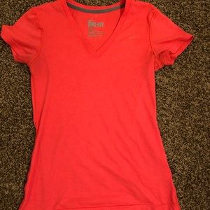 pink nike work out shirt